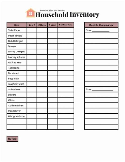 Household Inventory Printable plus tips to stock up and save.