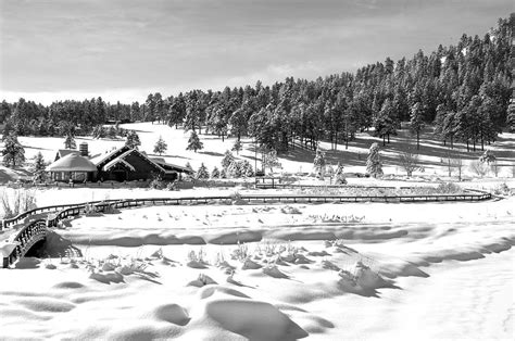 Evergreen Lake House In Winter Photograph by Ron White