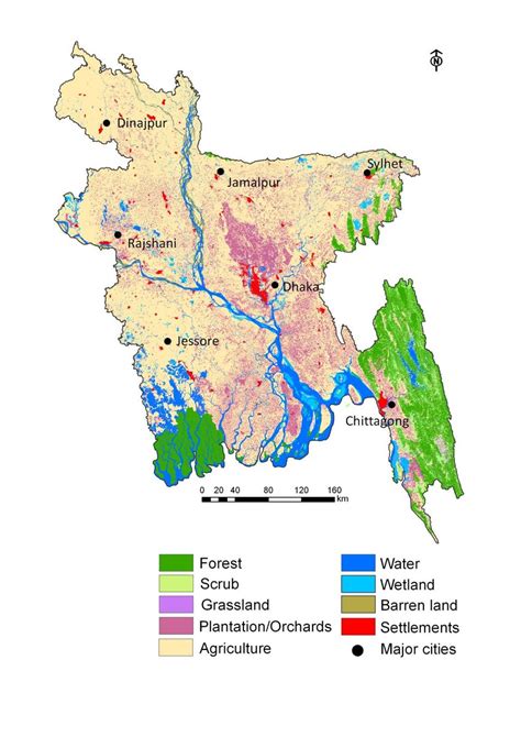 Land use / Land cover map of Bangladesh (2014) | Download Scientific ...