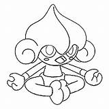 Meditite Gen 3 Pokemon sketch template