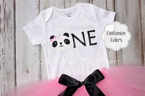 Panda First Birthday Outfit Tutu Outfit Cake Smash Outfit | Etsy