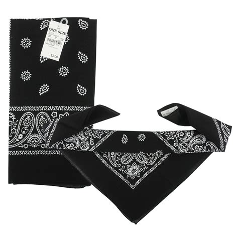 Wholesale Paisley Bandana- Black BLACK