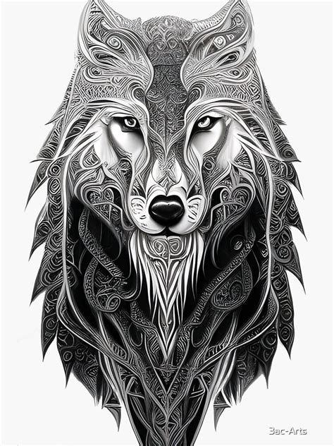 "Sigma Wolf: An Animal Art Board Print That Will Captivate You [AI generated, AI art ]" Sticker ...