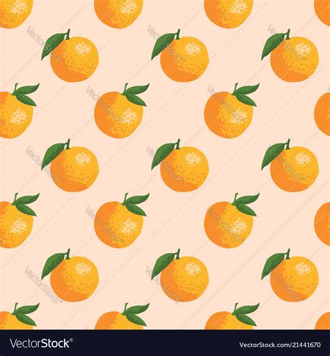 Summer pattern with oranges seamless texture Vector Image