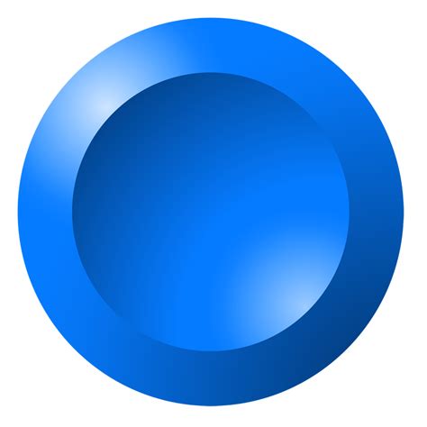 Icon of a blue button free image download