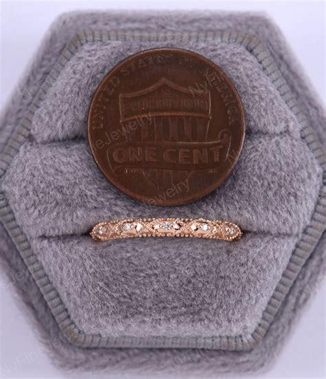 Vintage Diamond Wedding Band Art Deco Full Eternity Band - Etsy