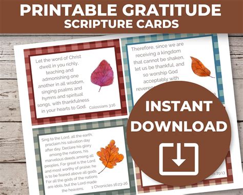 Thanksgiving Scripture Cards, Thanksgiving Bible Verses, Gratitude Cards Printable, Thanksgiving ...