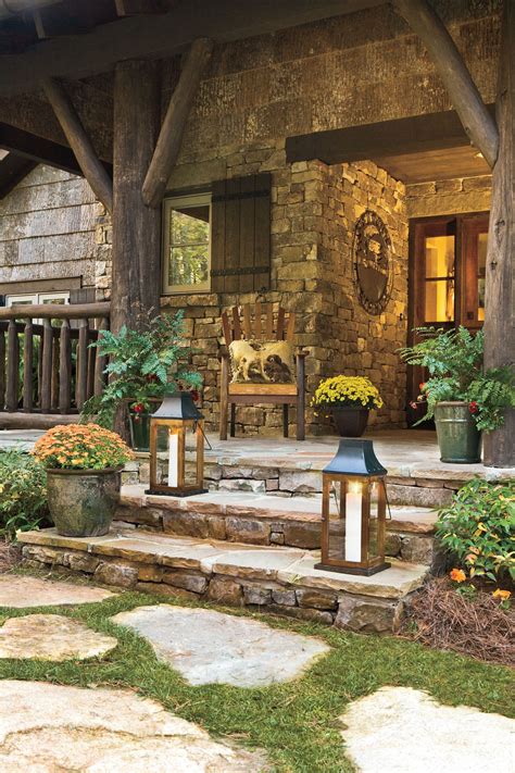 80 Breezy Porches and Patios | Stone porches, Modern farmhouse exterior ...