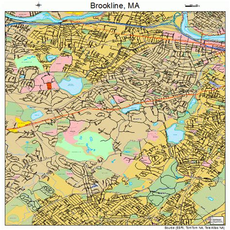 Brookline Massachusetts Street Map 2509210