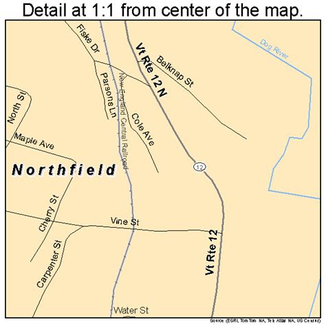 Northfield Vermont Street Map 5050200