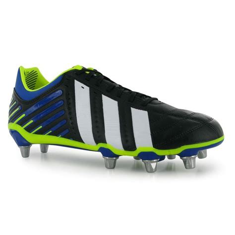 adidas Mens adipower Rugby Boots Lace Up Wide Fit Removable Studs ...