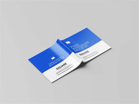 Free Perfect Binding Square Book Brochure Mockups PSD Sets - PsFiles