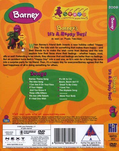 Barney - It's A Happy Day (DVD) | Music | Buy online in South Africa from Loot.co.za