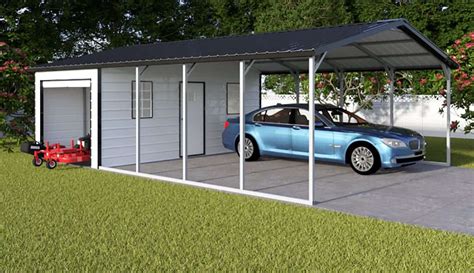 Metal Shed and Carport Combo Unit | Eagle Carport