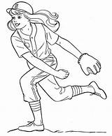 Softball Coloring Page sketch template