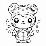 Dibujo Para Colorear De Oso Kawaii Y Otros Animales – Bilarasa sketch template