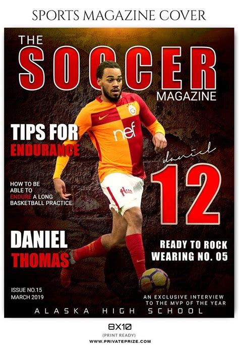 Soccer - Sports Photography Magazine Cover templates | Magazine cover ...