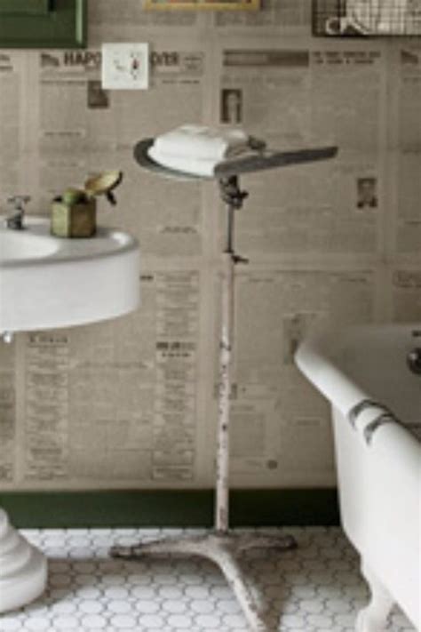 Newsprint Wallpaper for Bathroom