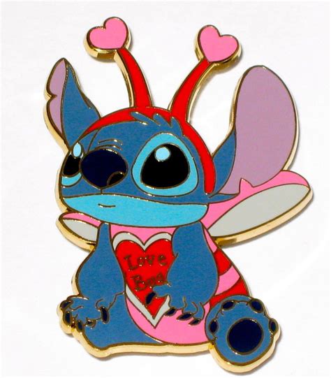 New LE Disney Pin Love Bug Lilo & Stitch Valentine's Day Halloween Costume Heart | Disney stitch ...