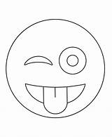 Winking Face With Tongue Emoji coloring page  Download Print Or Color sketch template