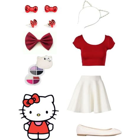 Halloween costume: Hello Kitty by otakugurl77 on Polyvore featuring MSGM, Alexander McQueen and ...