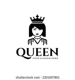 Beauty Queen Logo Design Vector Stock Vector (Royalty Free) 2201007801 ...