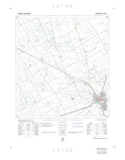 2624DC VRYBURG Map by Chief Directorate: National Geo-spatial Information | Avenza Maps