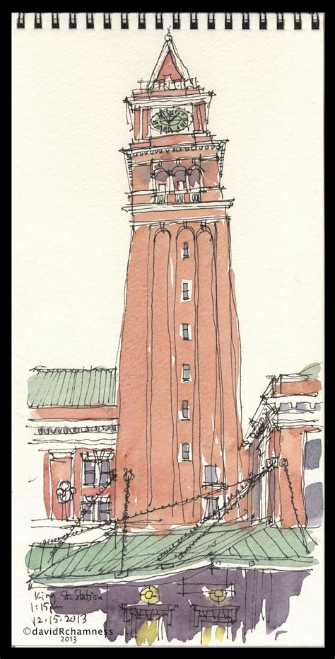 Urban Sketchers Seattle: King Street Station