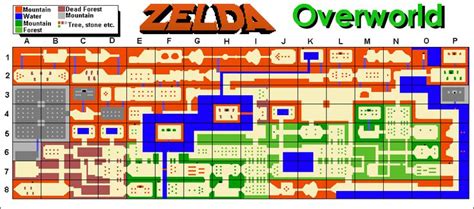 Original Legend of Zelda NES map | Zelda