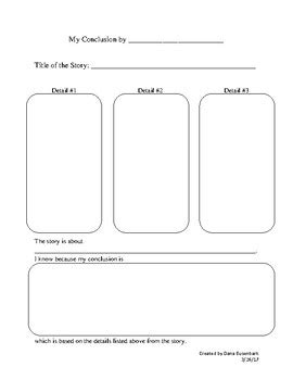 My Conclusion Graphic Organizer by ESS Teacher K-8 | TPT