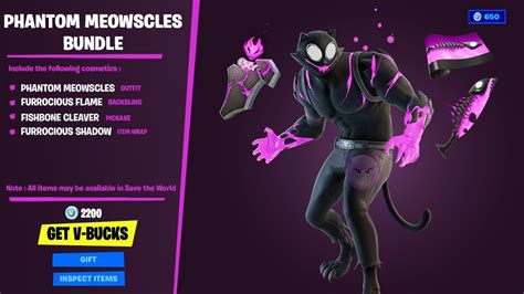 *NEW* Fortnite Phantom Meowscles Bundle [Full Showcasing] - Phantom Meowscles, Furrocious Flame ...