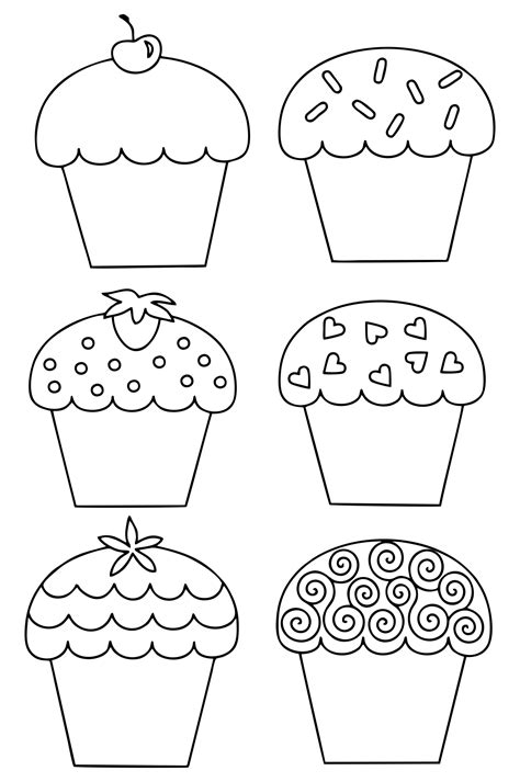 Printable Cupcake Template