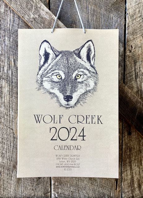 Wolf Creek 2023 Calendar