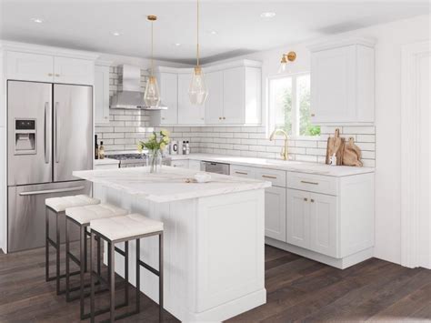 Aspen White Shaker - Ready To Assemble Kitchen Cabinets - The RTA Store