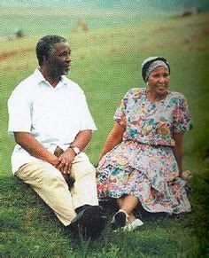 Thabo and Zanele Mbeki outside Epainette Mbeki's house at Ngcingwane, 1999 African History ...