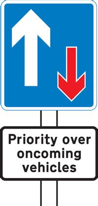 Traffic has priority over oncoming vehicles road sign | UK Traffic and ...