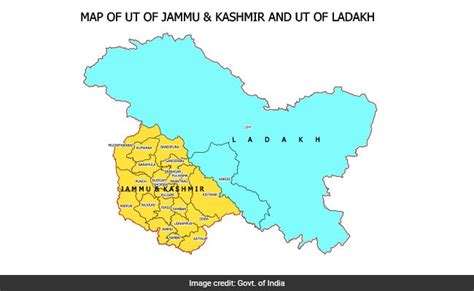 New Map Of India Shows Union Territories Of Jammu And Kashmir, Ladakh