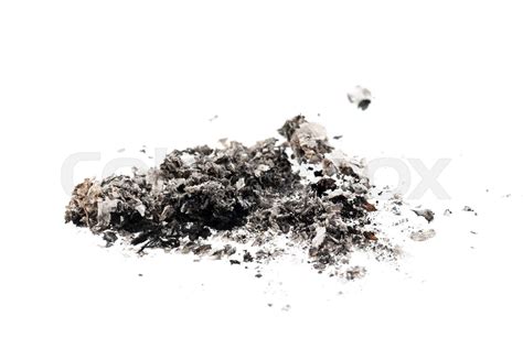 cigarette ash on white background | Stock image | Colourbox