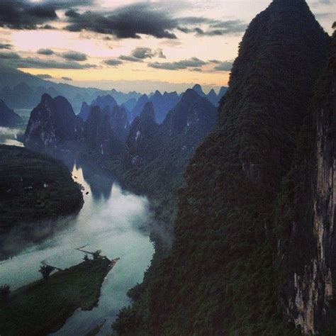 Yangshuo, China - Li River Sunrise China Travel, Sunrise, River ...