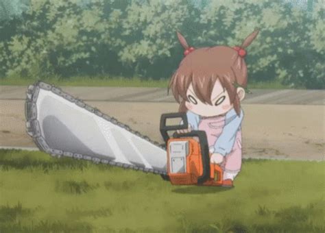 Anime Chainsaw GIF - Anime Chainsaw Loli - Discover & Share GIFs | Веселые мемы, Смешные гифки ...