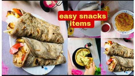 4 easy evening snacks recipe - YouTube