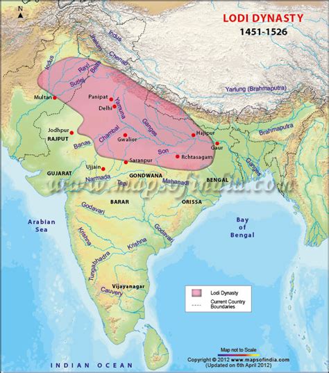 MAP:End of the Delhi Sultanate