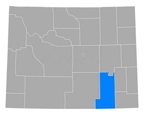 Map of Albany in Wyoming stock vector. Illustration of gray - 186342035