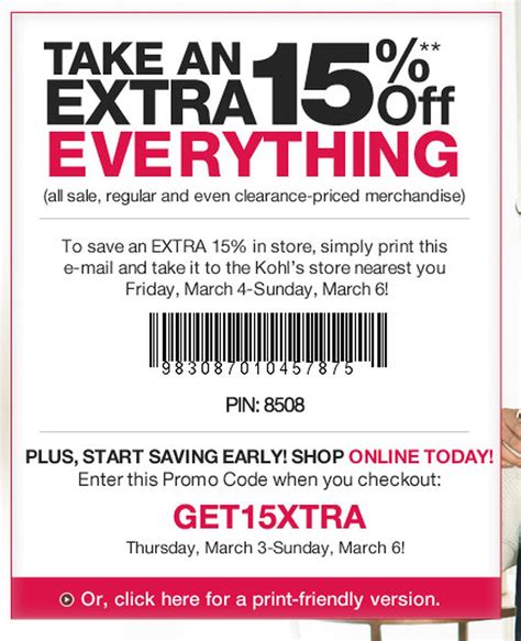 New Kohl's Mobile Coupon Program + 15% off Printable Coupon - al.com