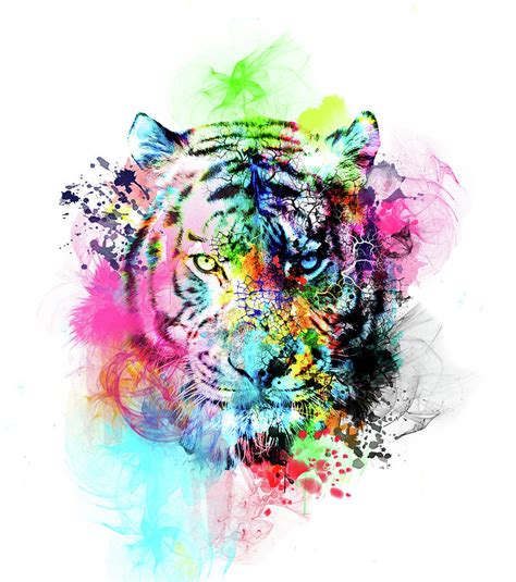 Colorful Tiger Art