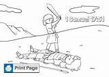 Coloring Pages David And Goliath 5 Stones sketch template