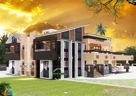 Ultra modern contemporary style 5 bedroom house - Kerala Home Design and Floor Plans - 9K+ Dream ...