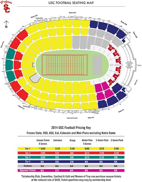 Usc Football Stadium Seating Map | Elcho Table