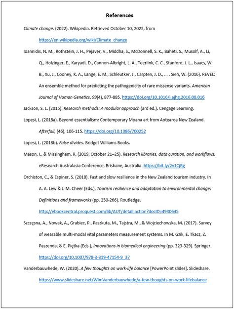 Format & examples of a reference list - APA 7th Referencing Style Guide - Library Guides at AUT ...