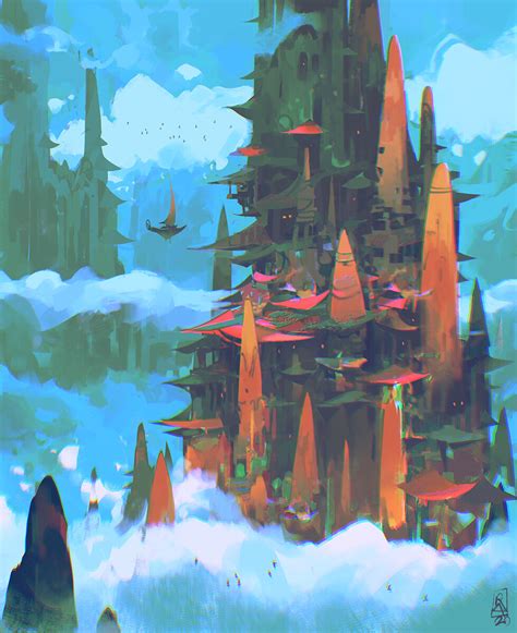 ArtStation - Castle in the sky!, Reza Afshar | Castle in the sky ...